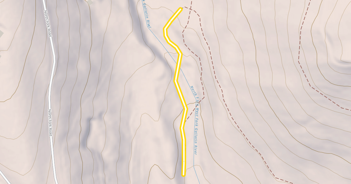 Map preview of North Fork