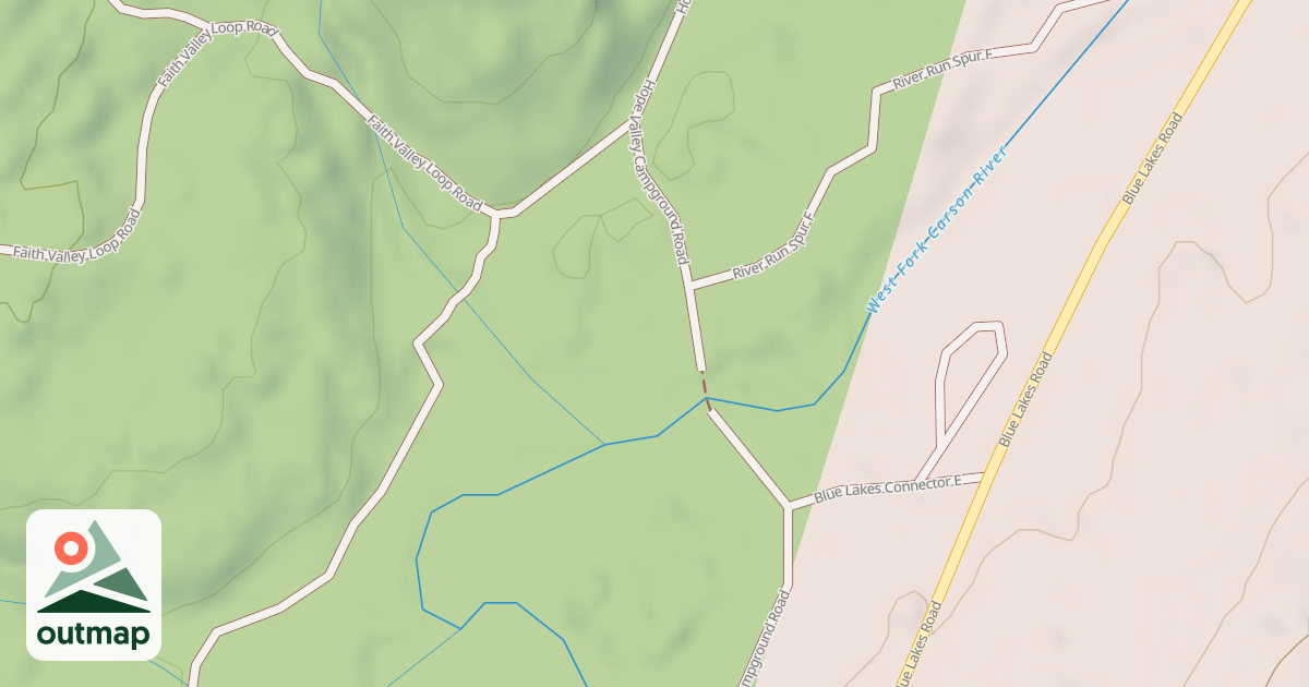 Map of HOPE VALLEY LOOP