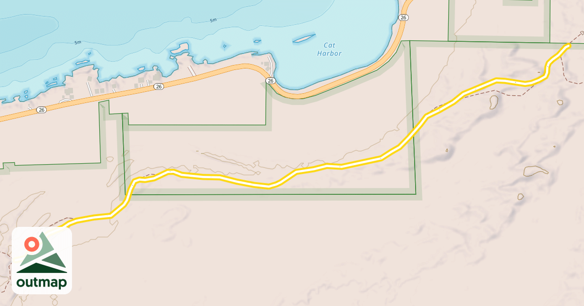 Map of Clark's Sand Bay Trail