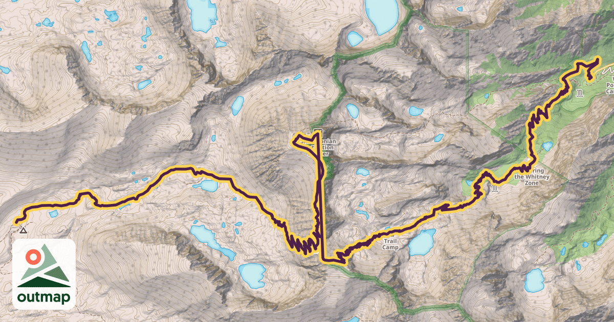 Map of Mount Whitney Trail