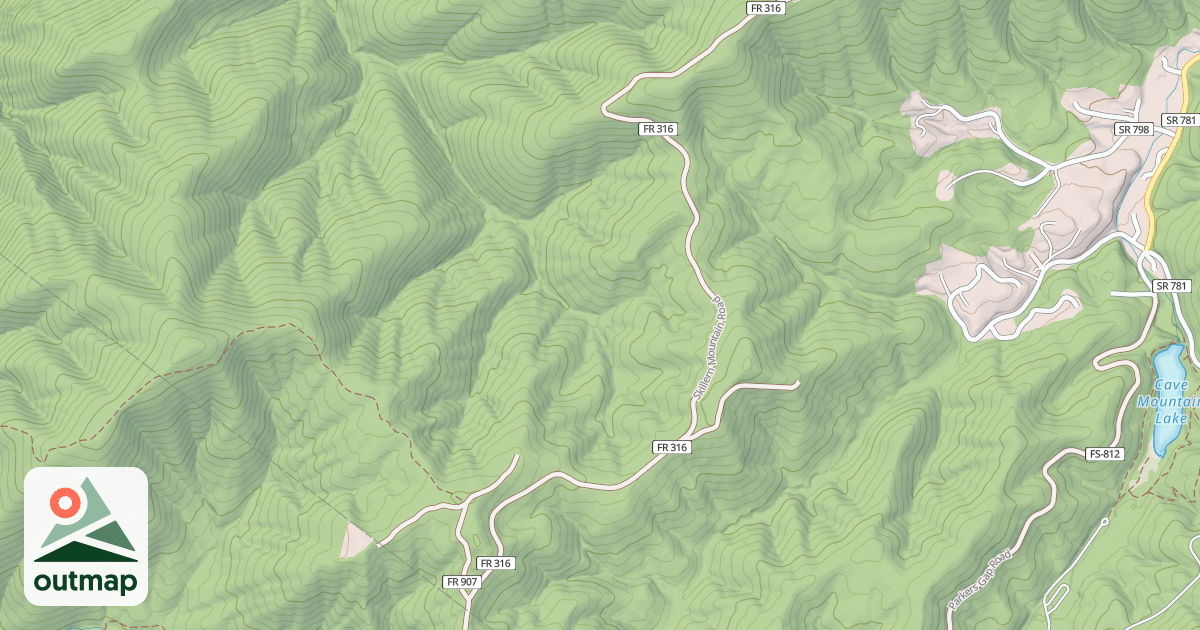 Map of SKILLERN MOUNTAIN