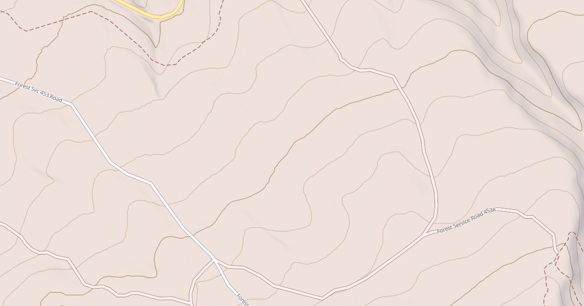 Map preview of USFS National Forest System Roads {8938ED1A-B675-4947-A15F-2479F45B45AB}