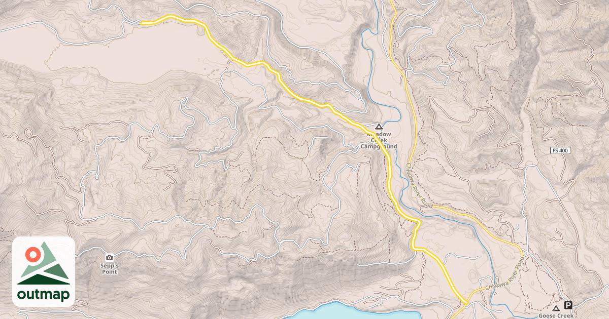 Map of Big Meadow Creek Road