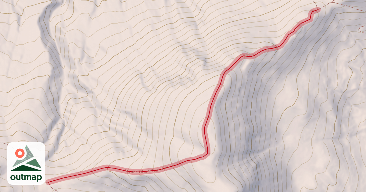 Map of Mount Tilton Spur Trail