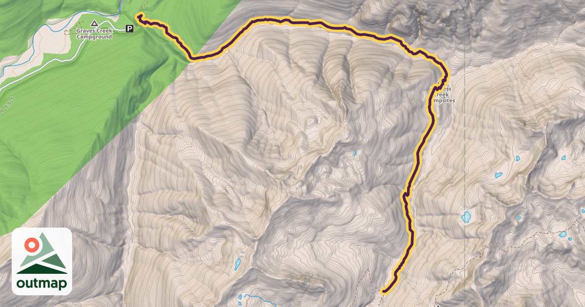 Map of Graves Creek Primitive Trail
