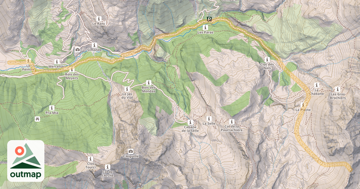 Map of Col de Fleurendon — Le Peintre