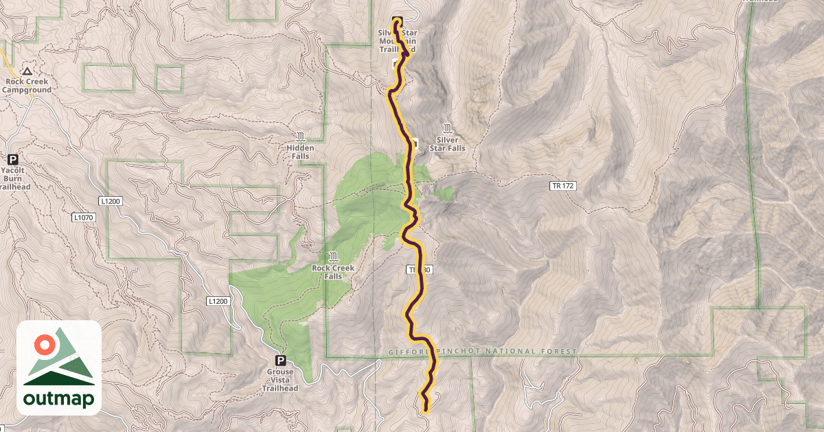 Map of Silver Star Trail