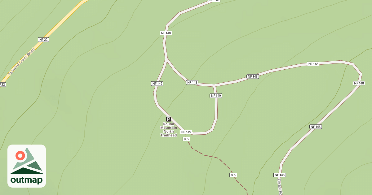Map of ROUND MTN TRAILHEAD
