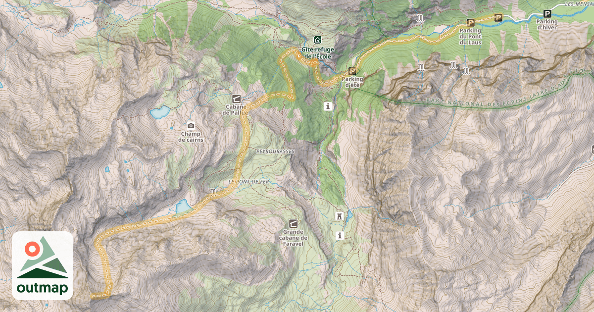 Map of Le Petit Pinier — Les Mensals