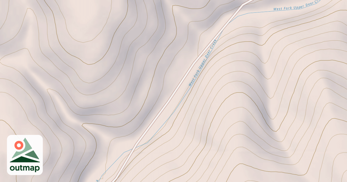 Map of West Fork Upper Deer Creek
