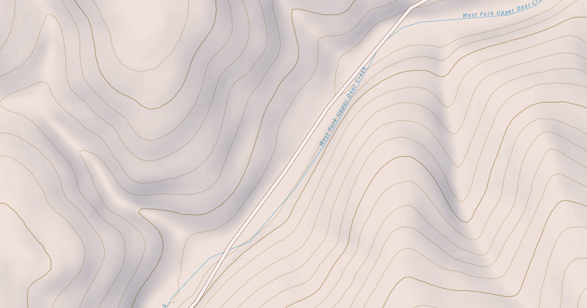 Map preview of West Fork Upper Deer Creek