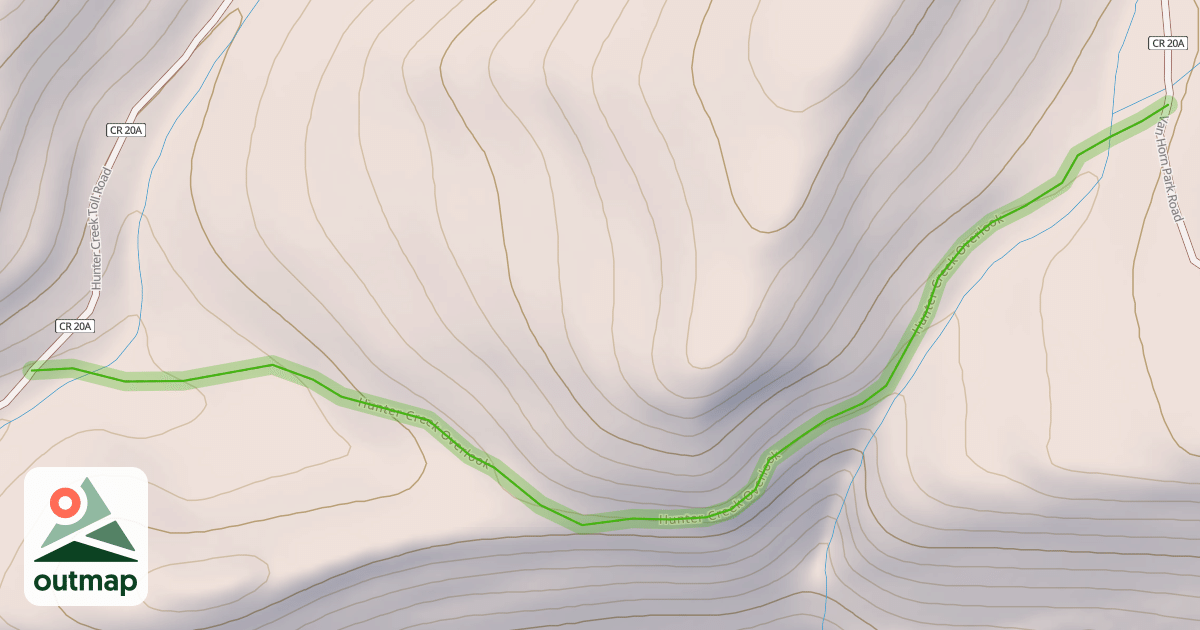Map of Hunter Creek Overlook