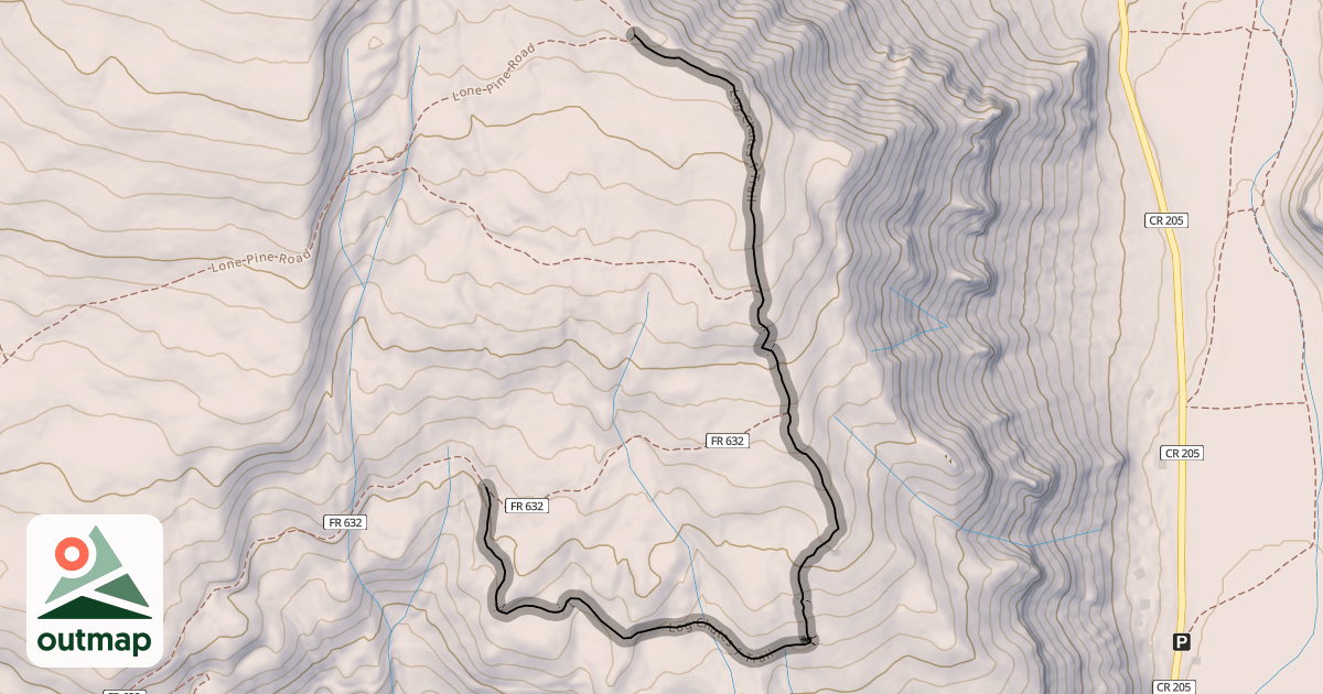 Map of Log Chutes 1 Trail