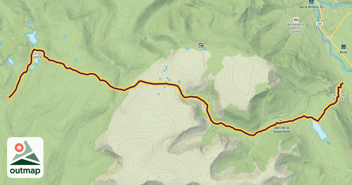 Map of La Grande Traversée - Sentier International des Appalaches SIA-IAT