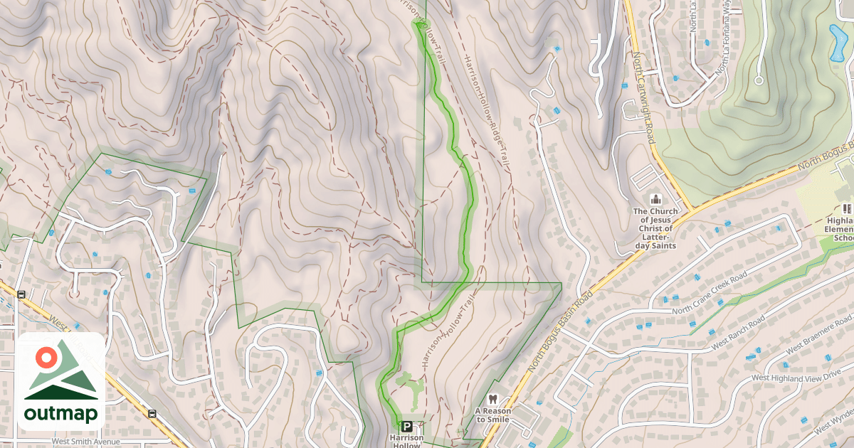 Map of #57A Harrison Hollow Loop
