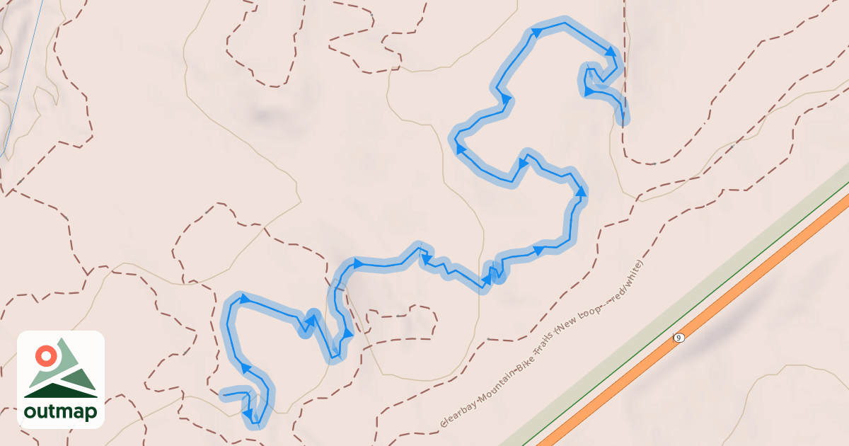 Map of Clearbay Mountain Bike Trails Gold Loop