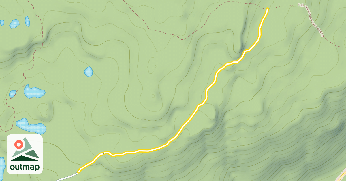Map of Fuji Shelter Tie Trail