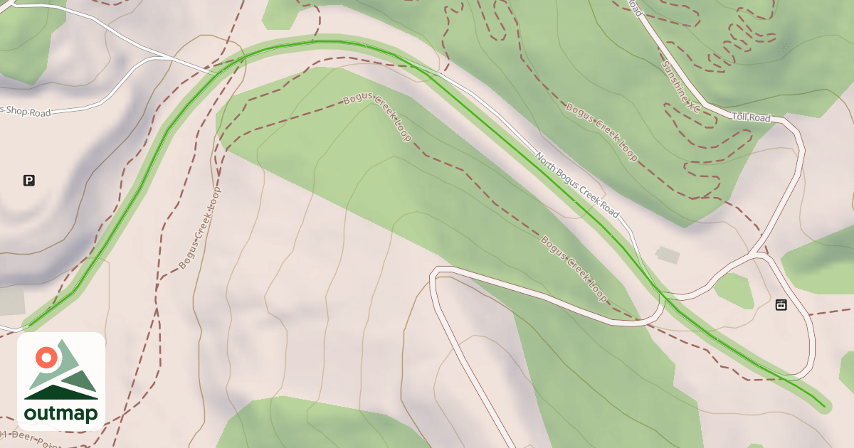 Map of Bogus Creek Trail