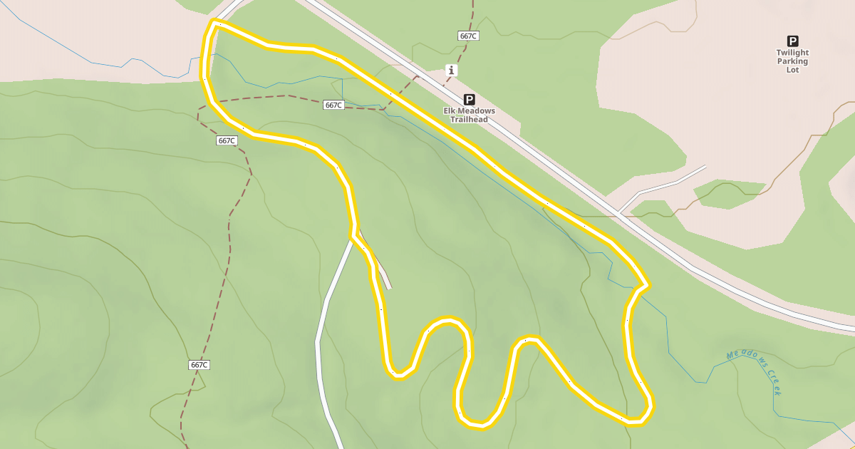 Map preview of Meadows Creek Loop