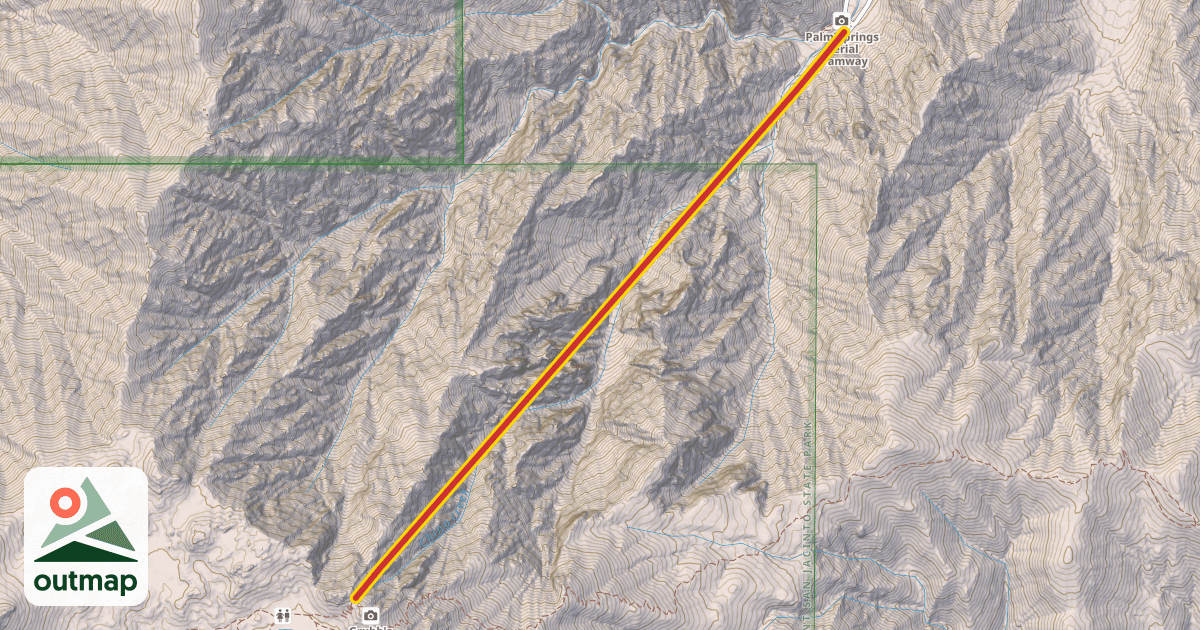Map of Palm Springs Aerial Tramway