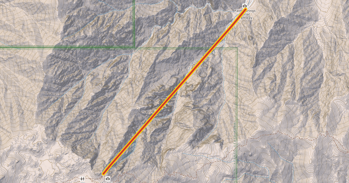 Map preview of Palm Springs Aerial Tramway