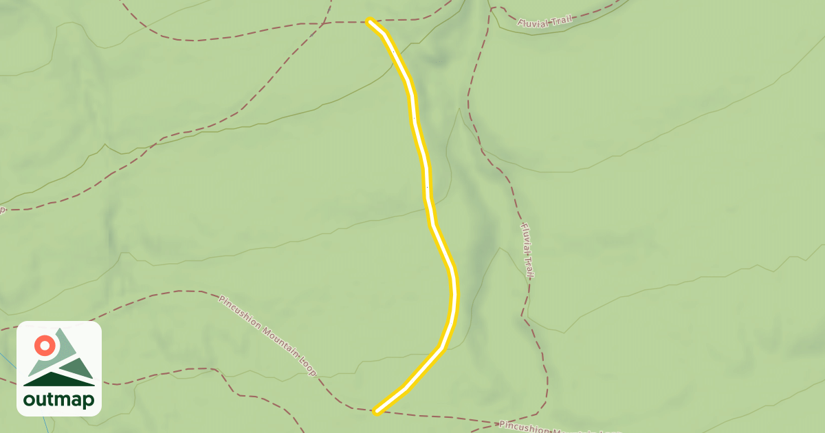 Map of Pincushion Mountain Loop 3K Cut Off