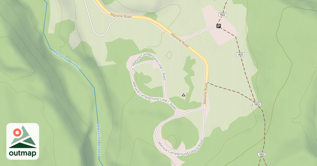 Map of MARVINE CAMPGROUND LOOP C