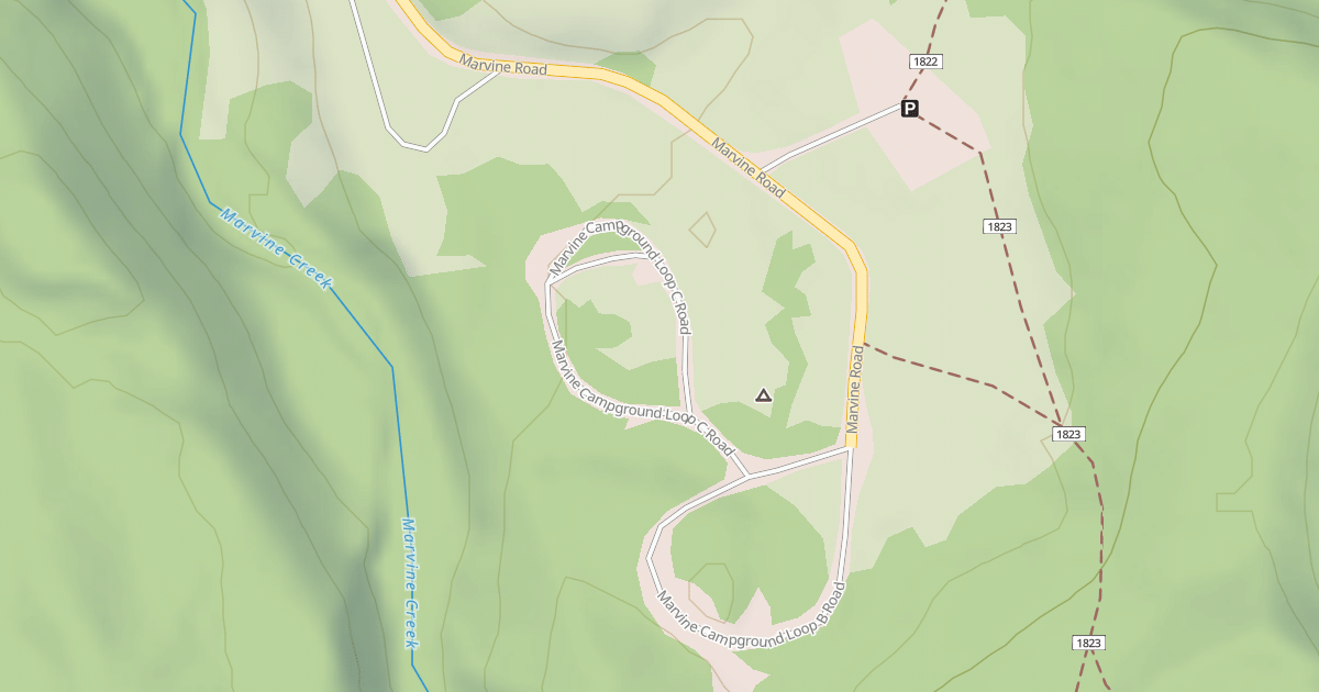Map preview of MARVINE CAMPGROUND LOOP C