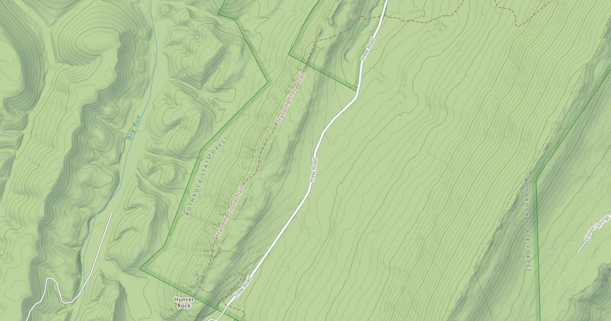 Map preview of Rothrock State Forest Seven Mountains Snowmobile Trails