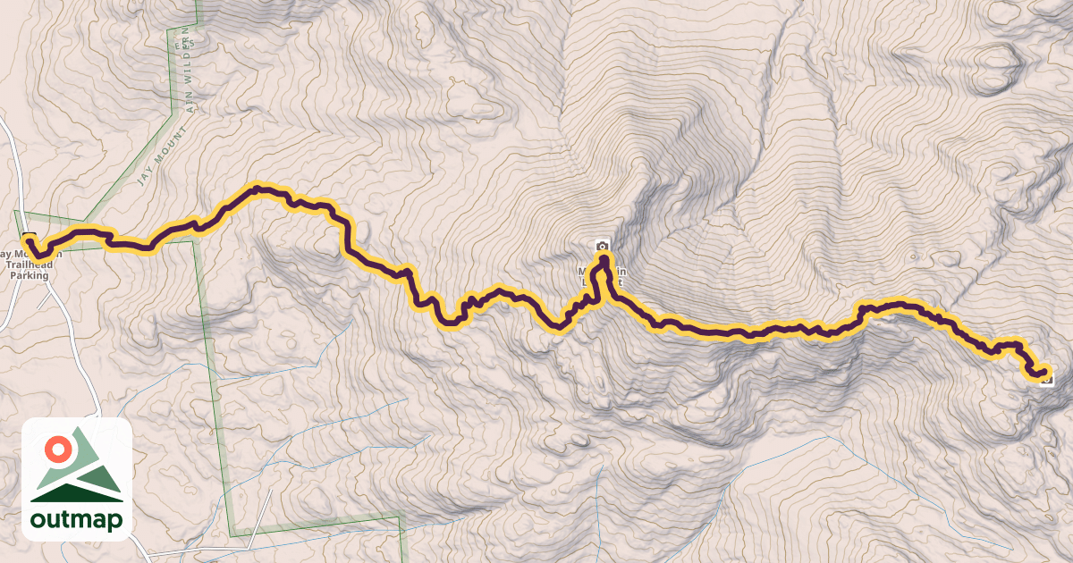 Map of Jay Mountain Trail