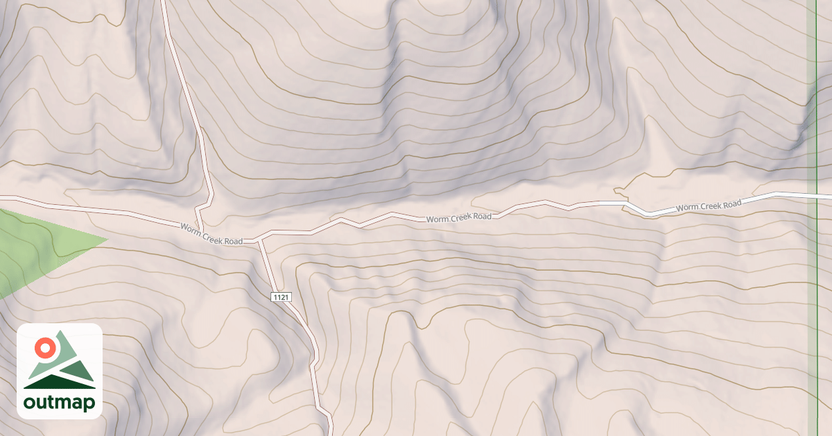Map of WORM CREEK