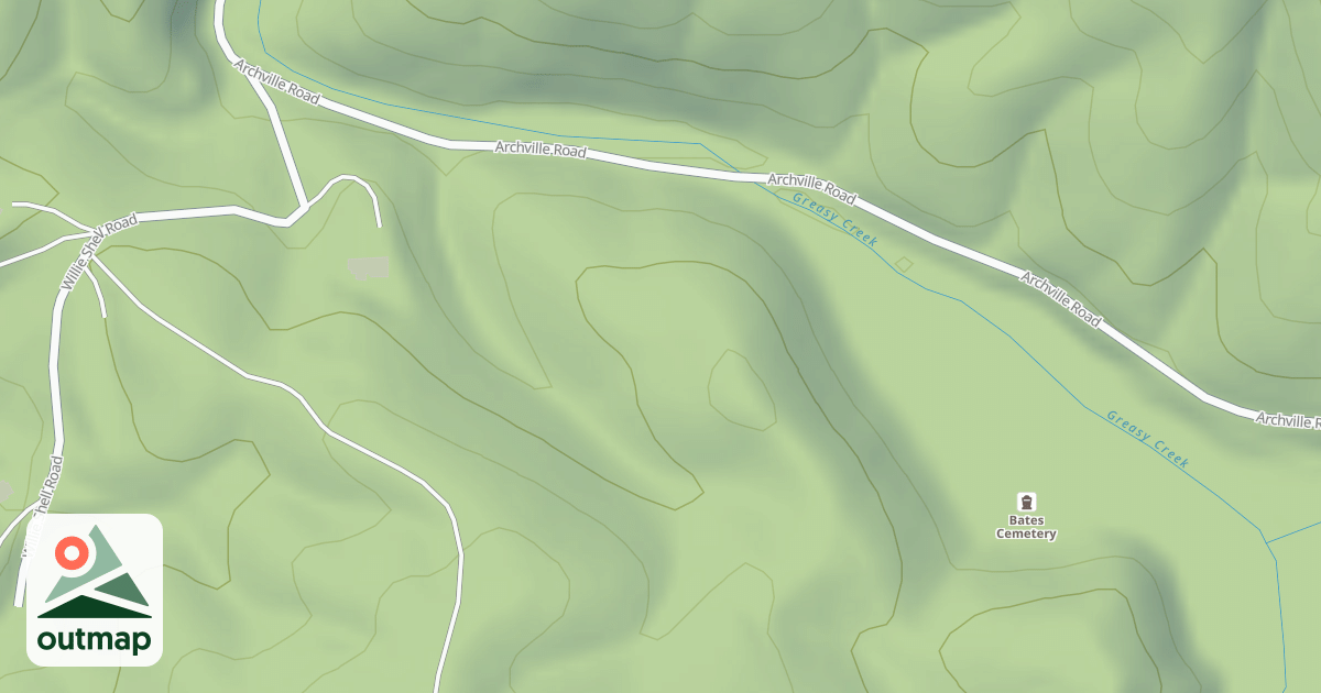 Map of BATES CEMETERY