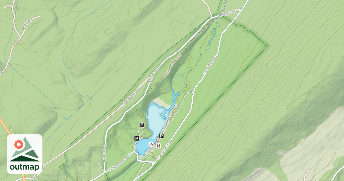 Map of Rothrock State Forest Seven Mountains Snowmobile Trails
