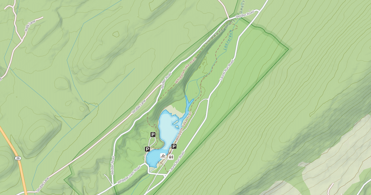Map preview of Rothrock State Forest Seven Mountains Snowmobile Trails