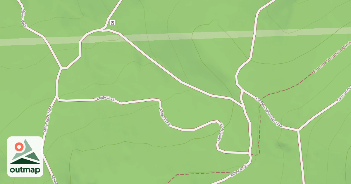 Map of CANNON MOUNTAIN SPUR