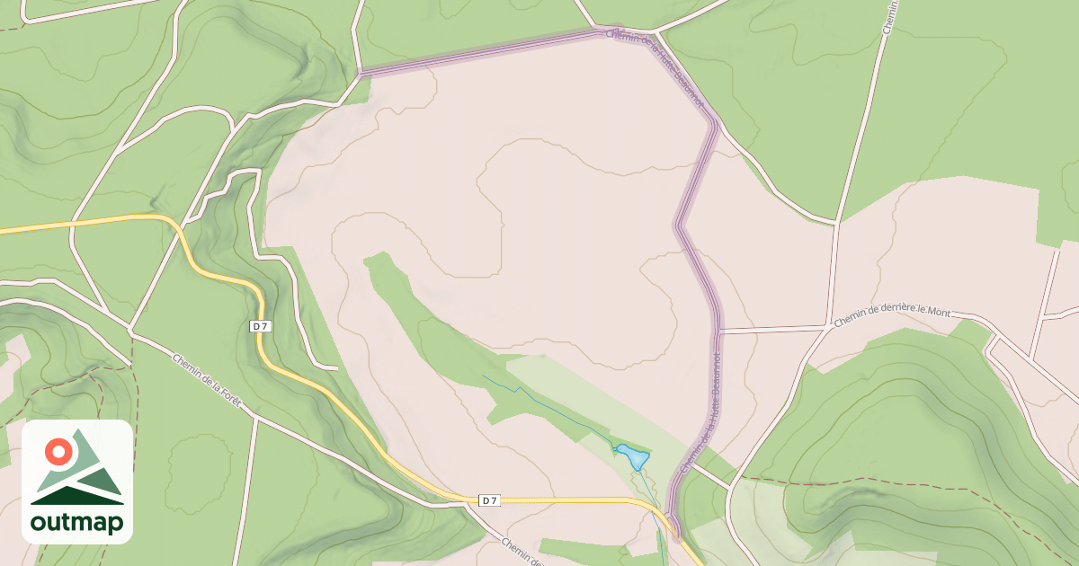 Map of Chemin de la Hutte Beaunnot