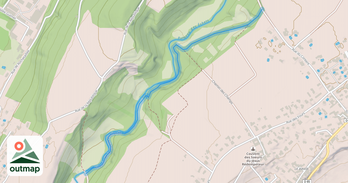 Map of Chemin de la Ruelle Profonde