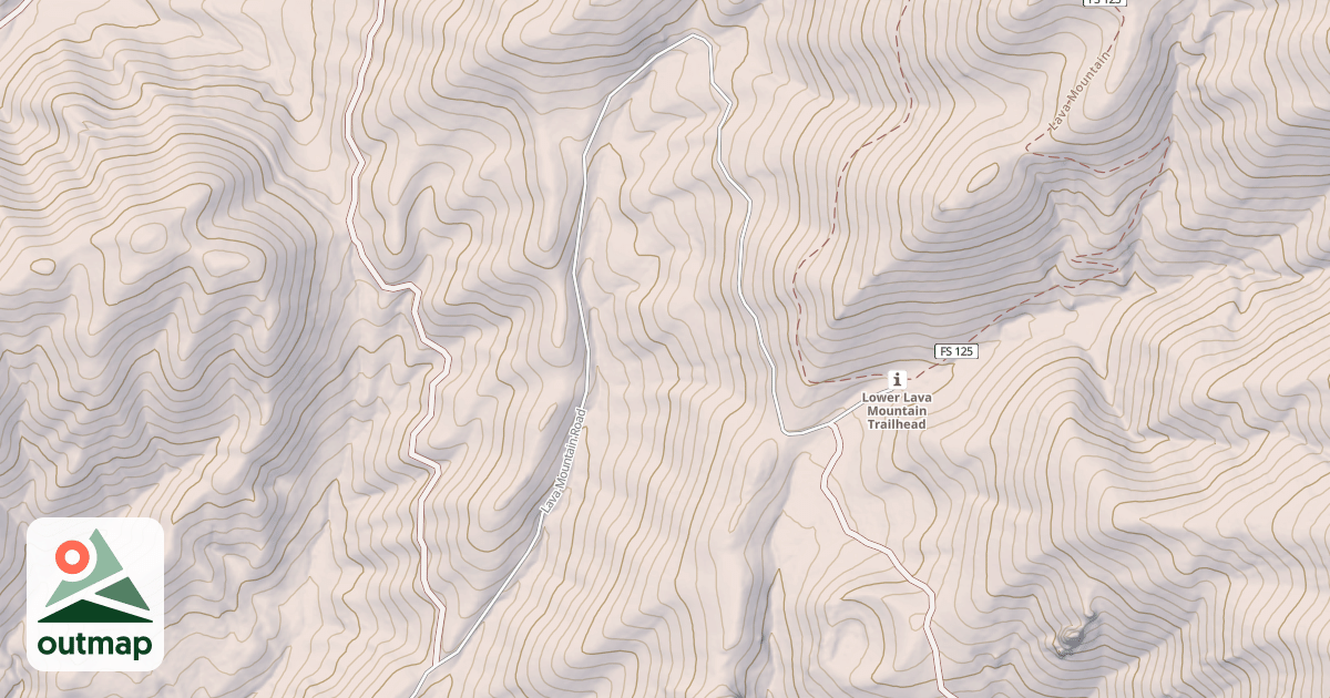 Map of LAVA MOUNTAIN