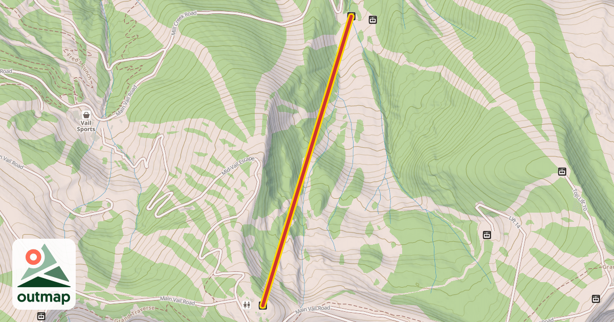 Map of Northwoods Express Lift