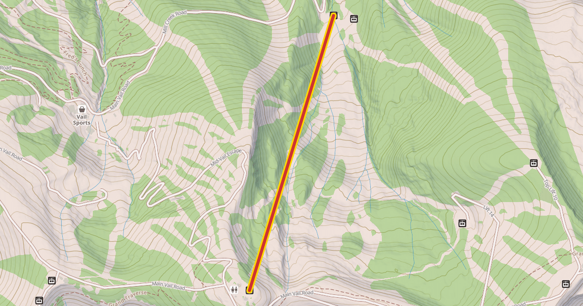 Map preview of Northwoods Express Lift