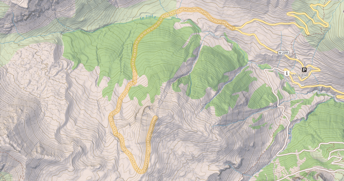 Map preview of L'Alpe — Les Clos de Bousiéyas