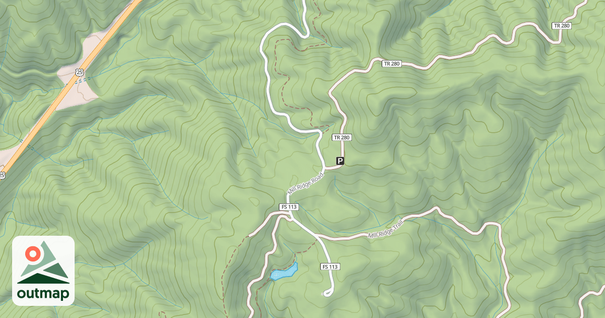 Map of MILL RIDGE