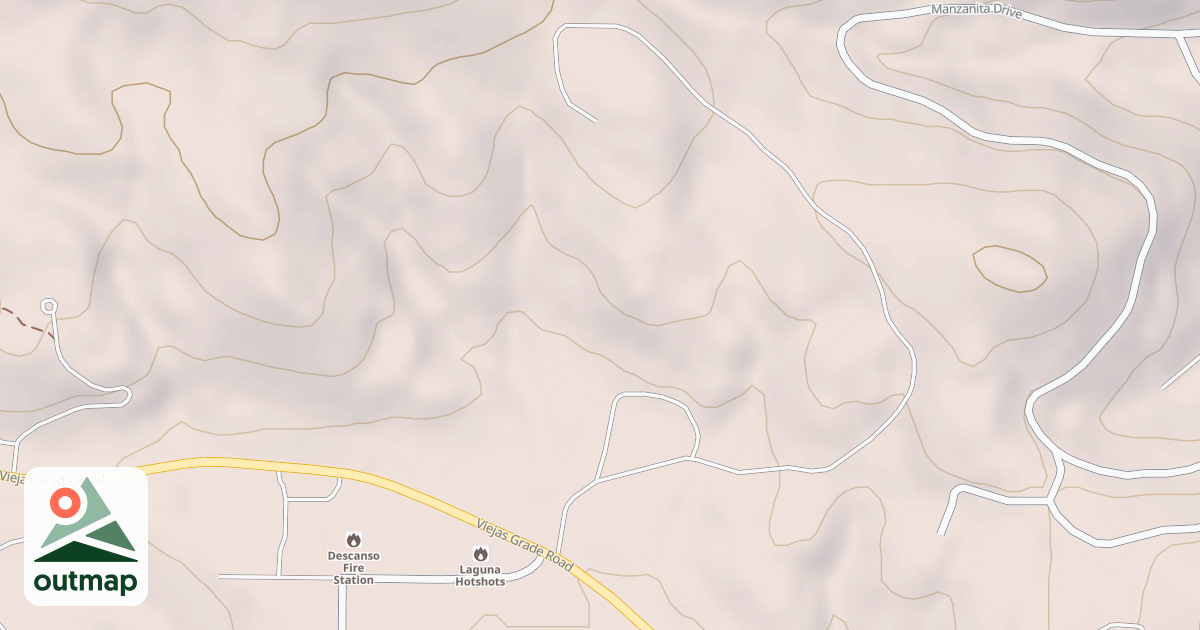 Map of DESCANSO STATION