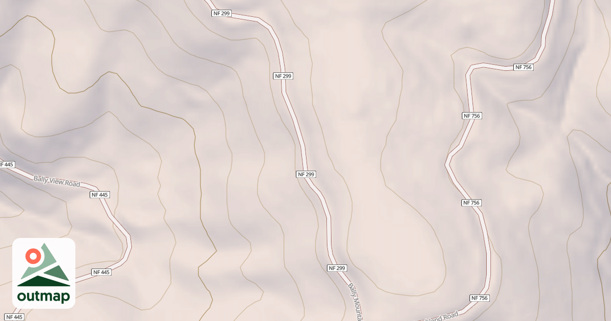 Map of BALLY MOUNTAIN