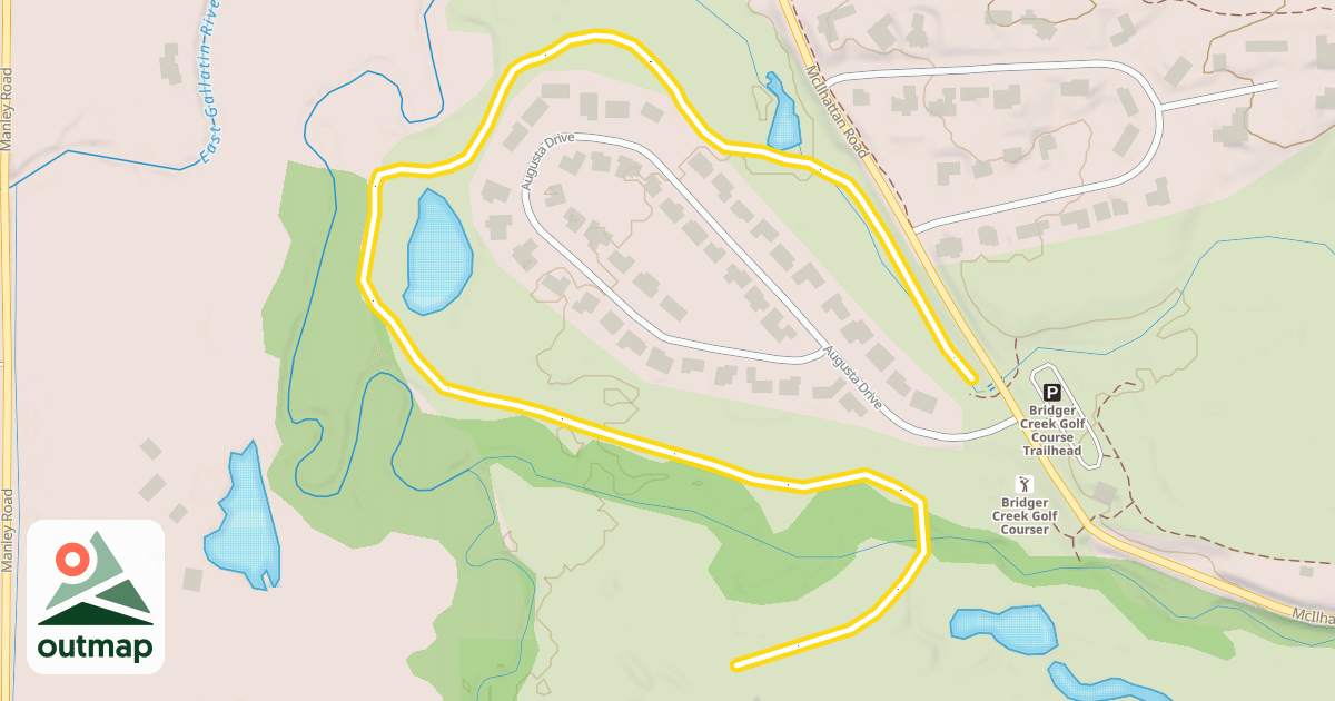 Map of Bridger Creek Golf Course Lower Loops