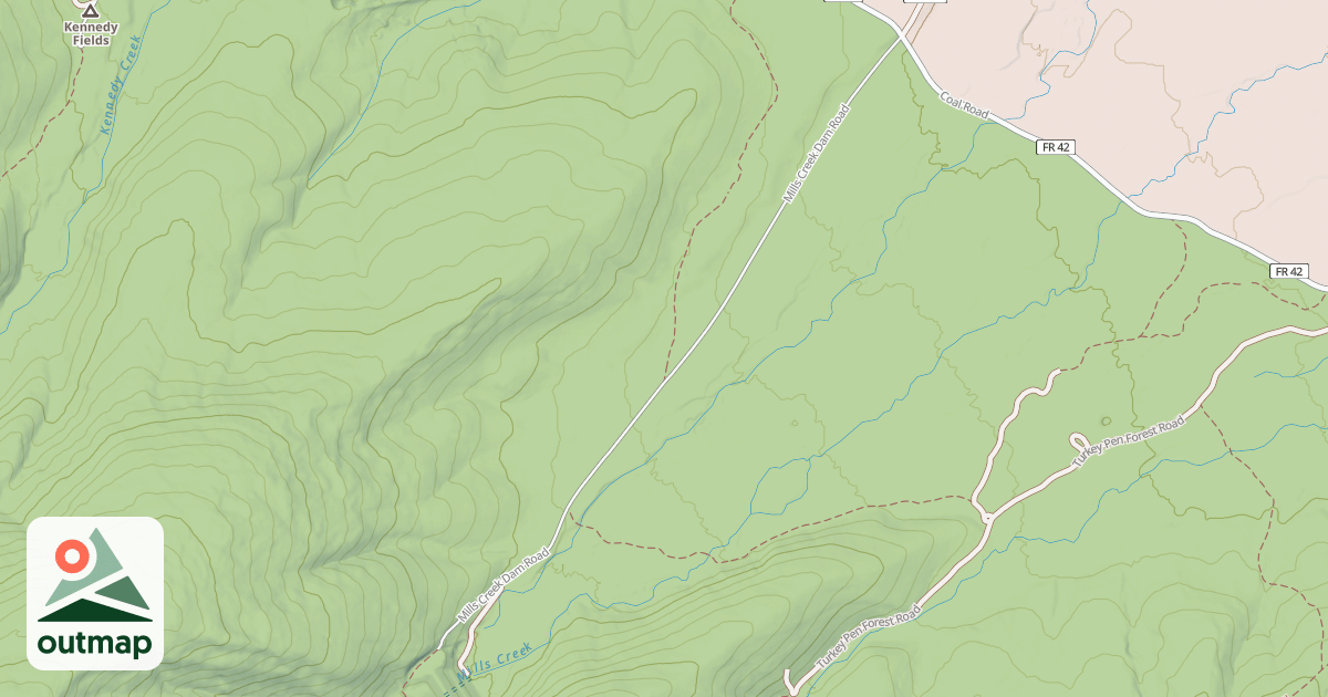 Map of MILL CREEK DAM