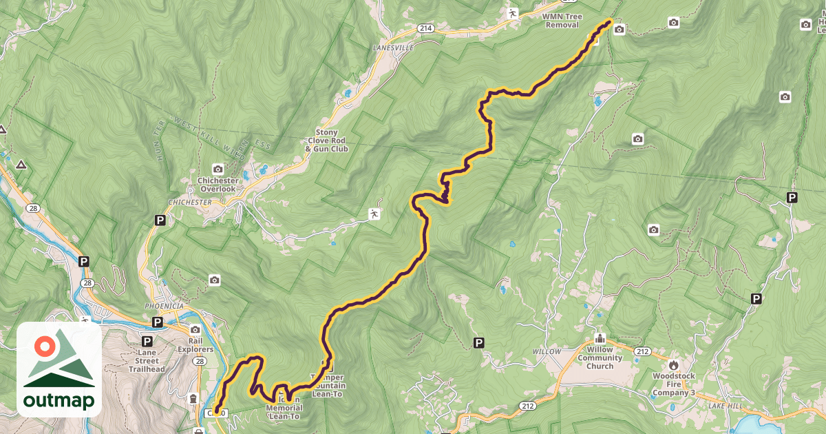 Map of Phoenicia Trail