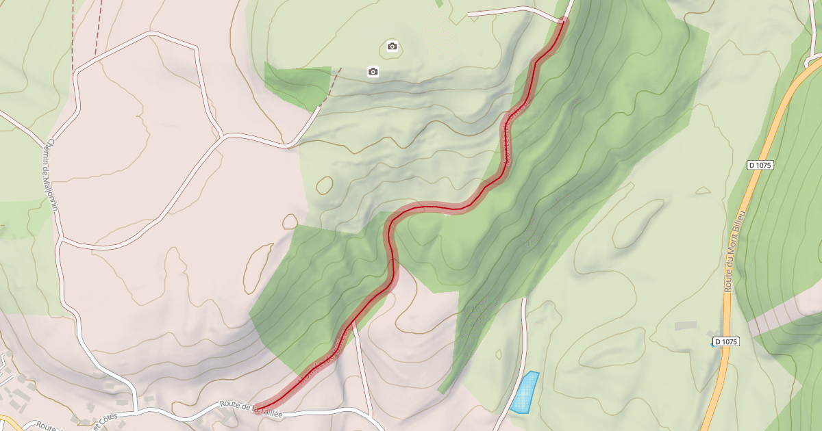 Map preview of Montée de Bilieu