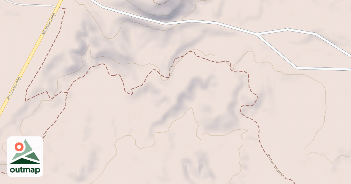 Map of Alien Run Trail (Outer Limits Loop)