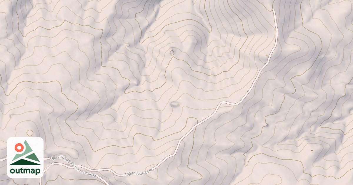 Map of TRIPLET BUTTE
